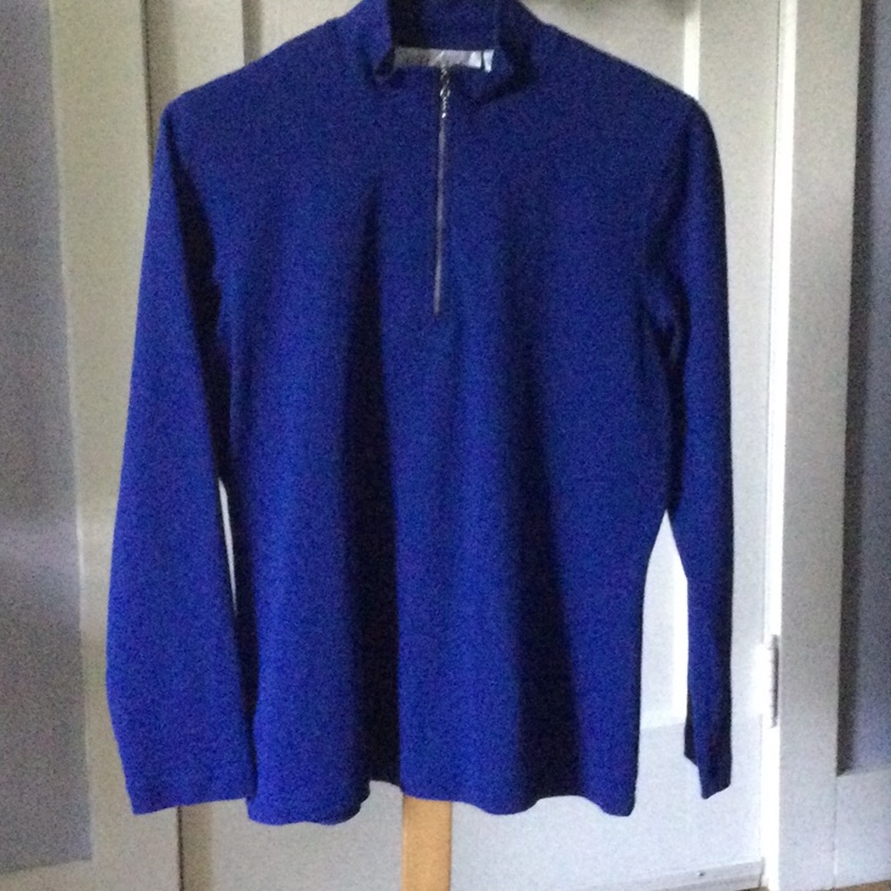 Claus blue quarter-zip top